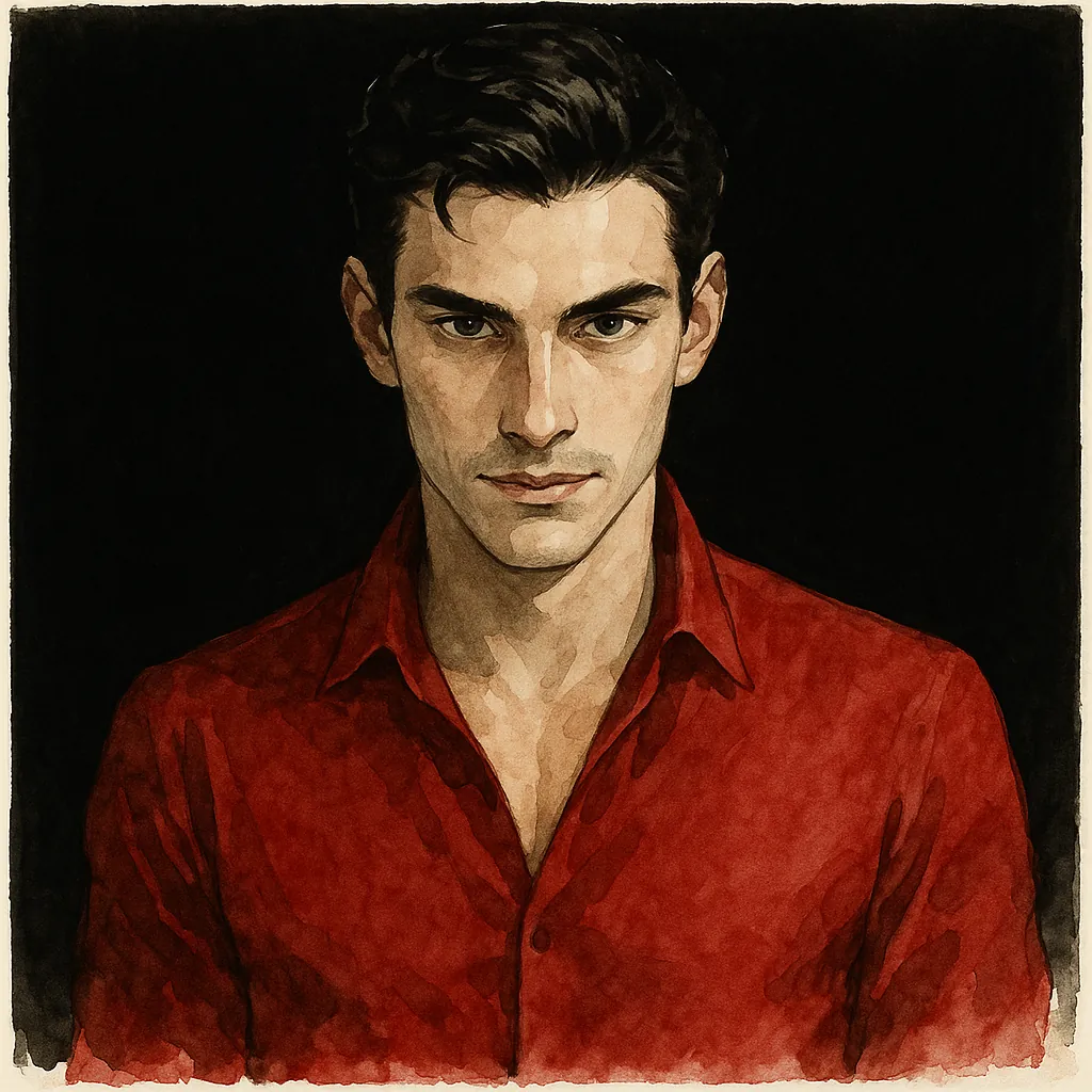 A man making intimate eye contact